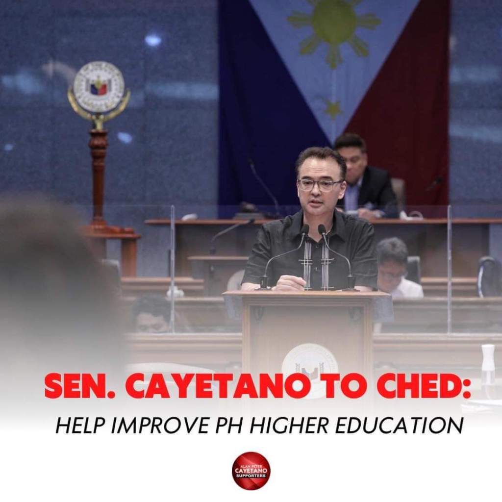 CHED hinamon ni Sen Cayetano na Pagbutihin ang Kalidad ng&nbsp;Education