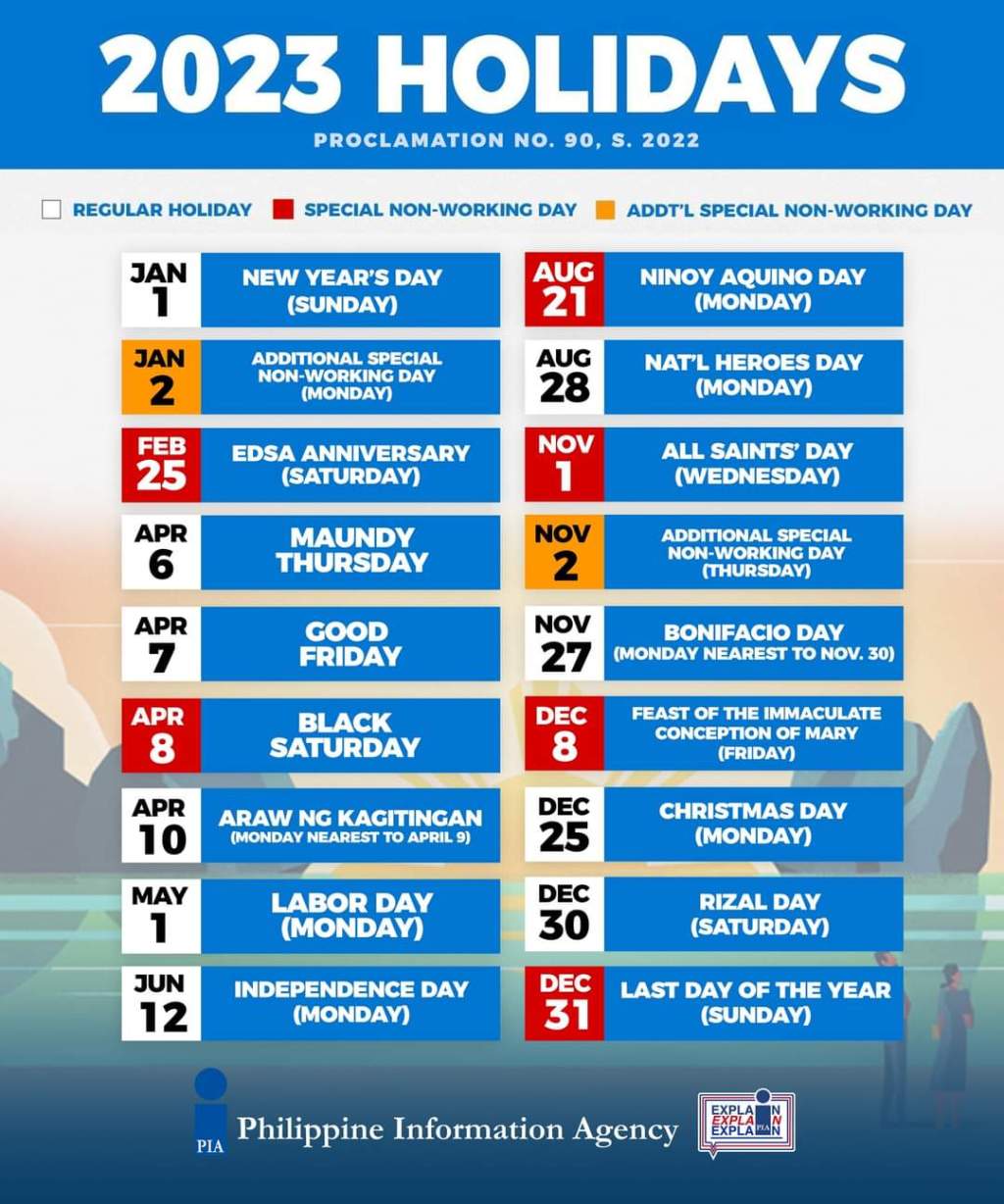 MORE LONG WEEKENDS SA DARATING NA&nbsp;2023!