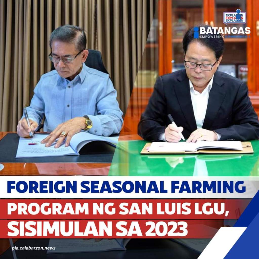 SEASONAL FARMING SA KOREA SISIMULAN NG MGA MAGSASAKA NG&nbsp;BATANGAS
