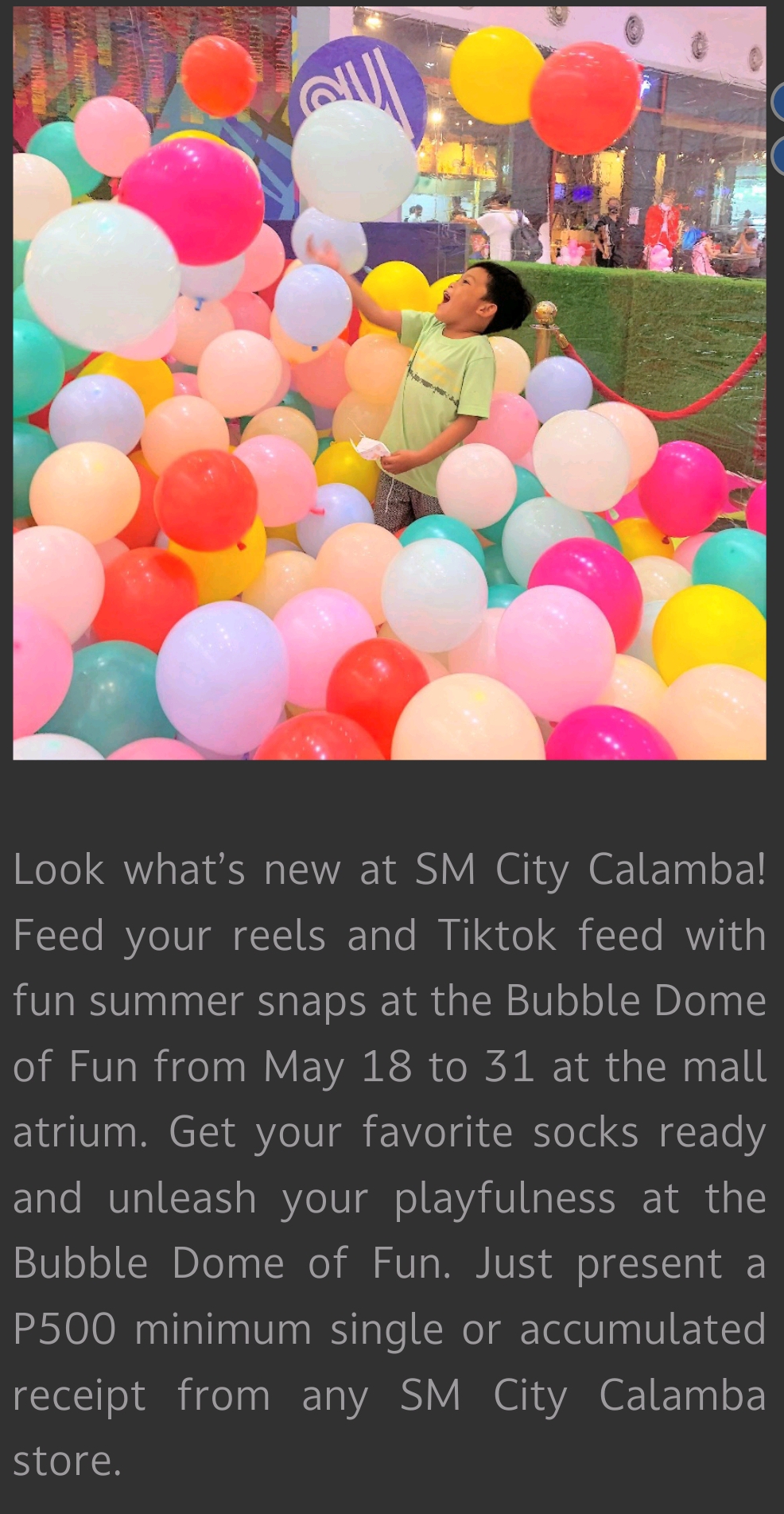 Bubble Dome of Fun at SM&nbsp;CALAMBA
