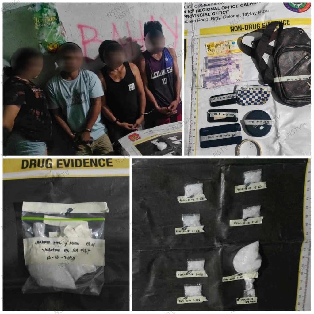 750K HALAGA NG SHABU NAKUMPISKA, APAT&nbsp;TIMBOG