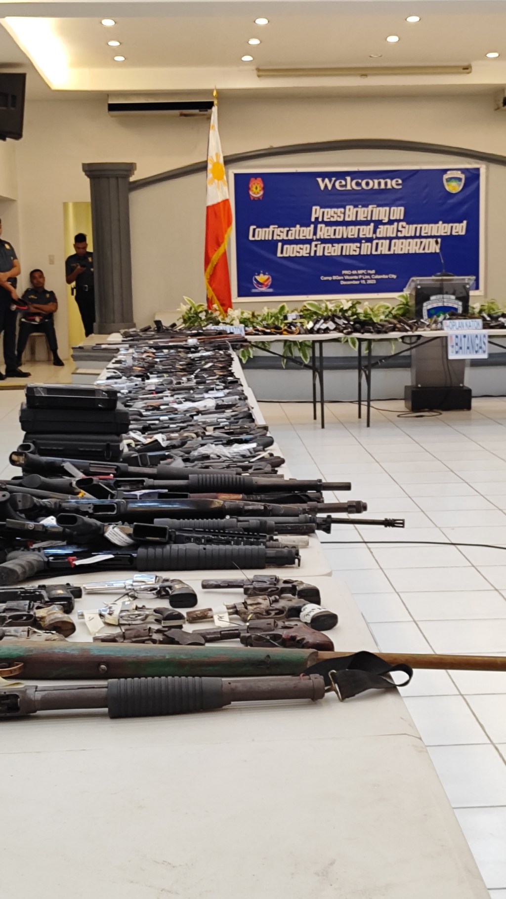 PNP CALABARZON NAGPAKITA NG SERYOSONG LABAN SA MGA LOOSE&nbsp;FIREARMS