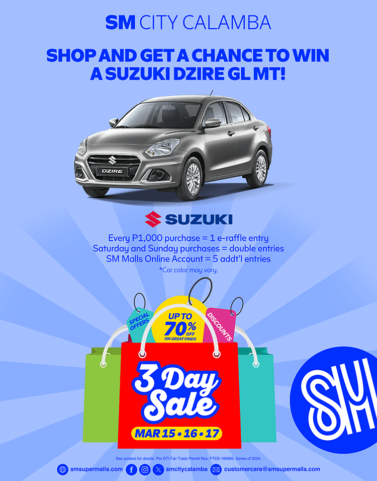 Shop ‘till you drop at SM City Calamba’s 3 Day&nbsp;Sale!