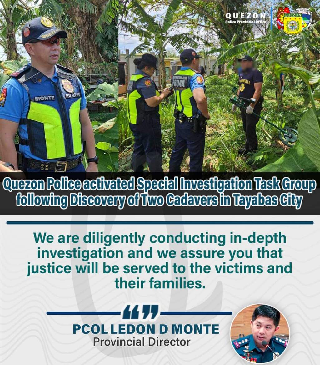 Special Investigation Task Group “MOTEGI” Activated Following Discovery of Cadavers in Tayabas&nbsp;City