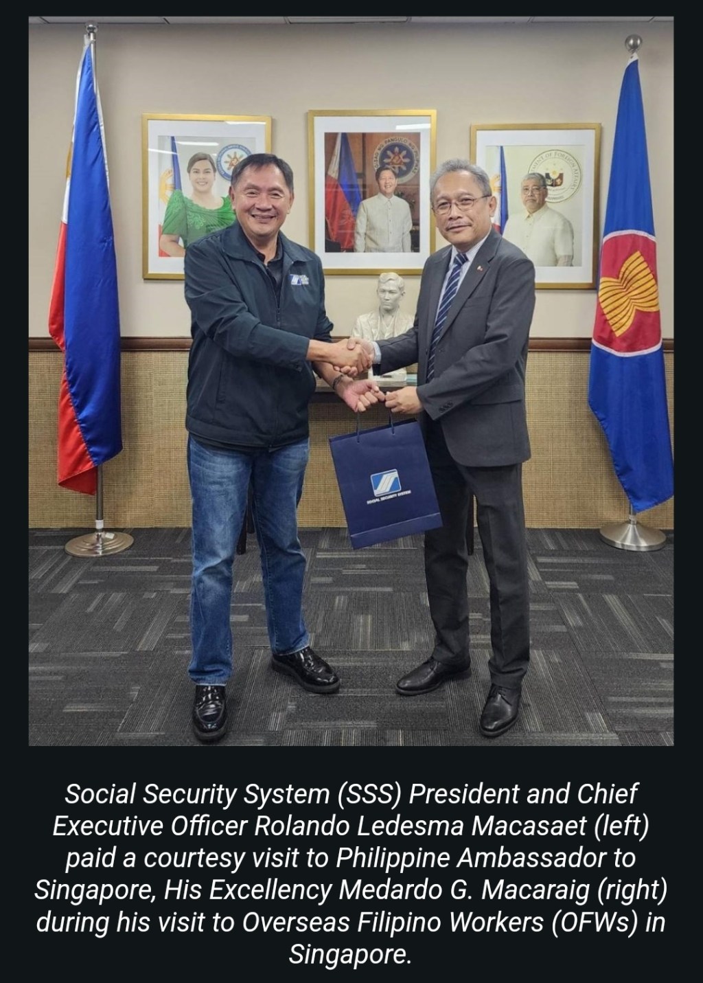 PCEO Macasaet pushes SSS Voluntary Provident Fund to OFWs in&nbsp;Singapore