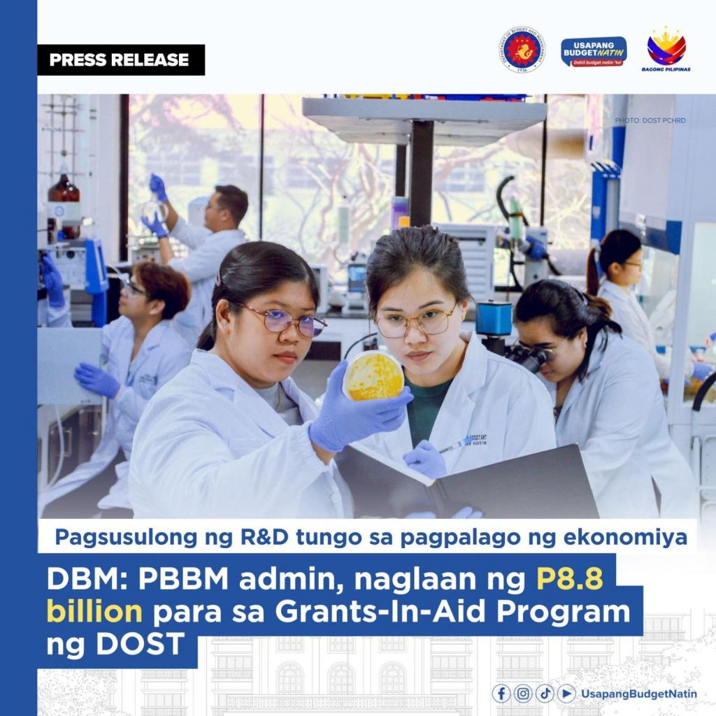 PBBM Administration Commits P8.8 Billion to DOST’s Grants-In-Aid Program to Drive Innovation and Economic&nbsp;Growth