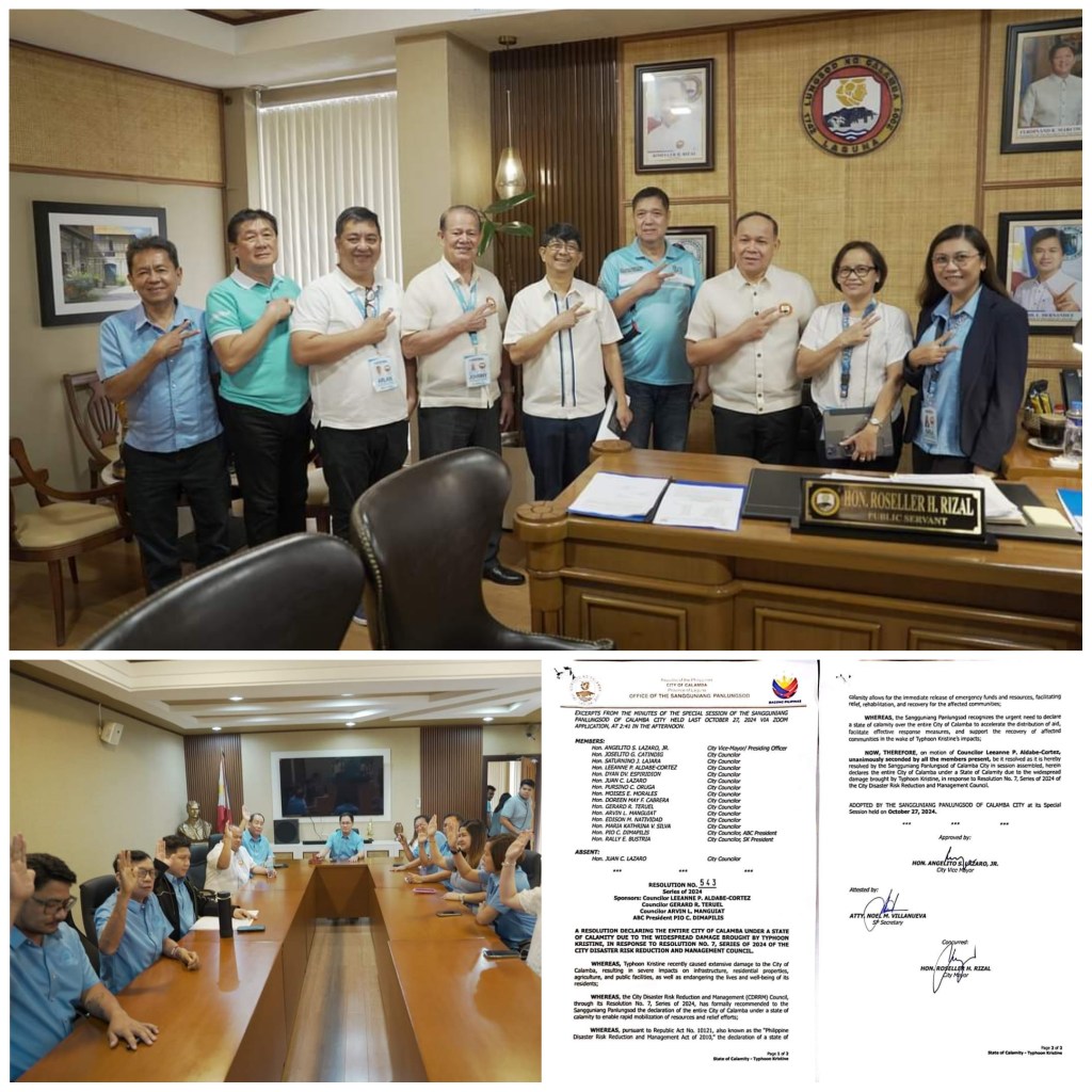 CALAMBA DECLARE STATE OF CALAMITY AMID TYPHOON KRISTINE’S&nbsp;DAMAGE