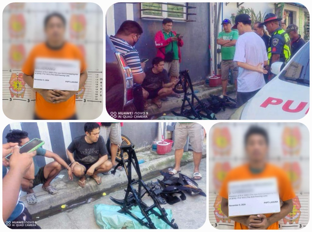 HPG CALABARZON Arrests Two Suspects, Recovers Cannibalized Parts of Stolen&nbsp;Motorcycle