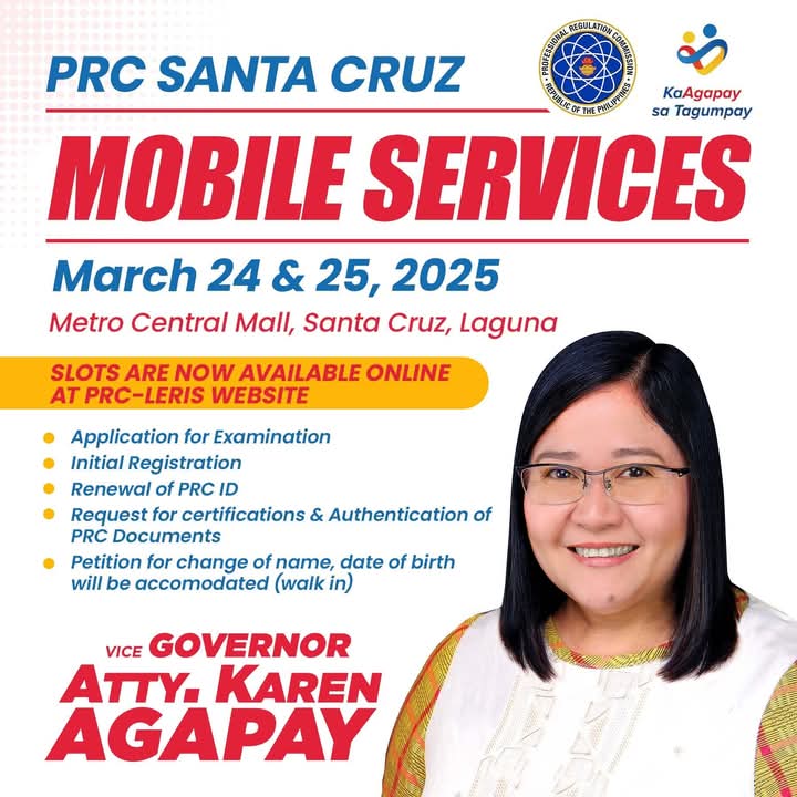 PRC Mobile Services Return to Santa Cruz on March&nbsp;24-25