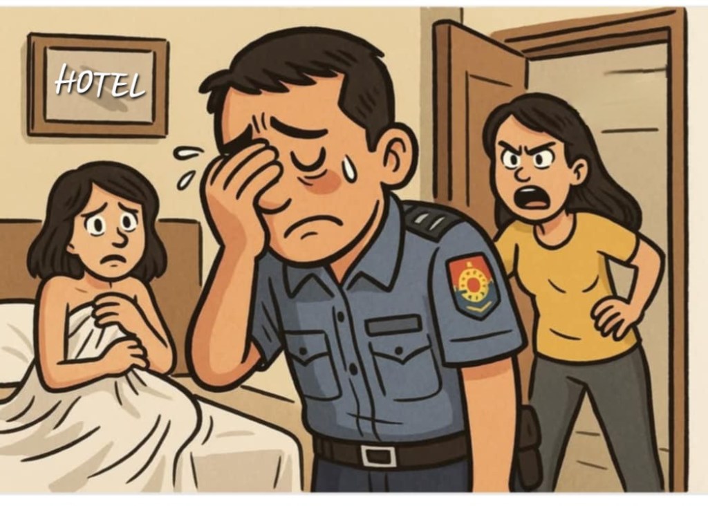 HEPE NG PULISYA SA QUEZON, IDINEMANDA NG MISIS MATAPOS&nbsp; MAHULI&nbsp; SA LOOB NG HOTEL NA KASAMA ANG&nbsp;KABET