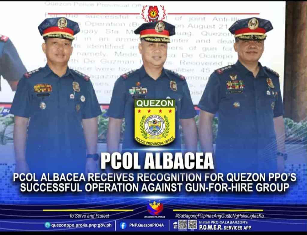 QUEZON PPO AT PROVINCIAL DIRECTOR GINAWARAN NG PARANGAL AT&nbsp;PAGKILALA