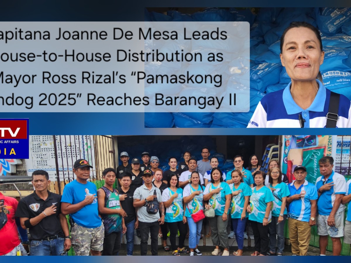 Kapitana Joanne De Mesa Leads House-to-House Distribution as Mayor Ross Rizal’s “Pamaskong Handog 2025” Reaches Barangay&nbsp;II