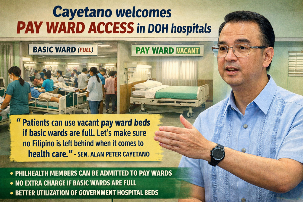 Cayetano welcomes pay ward access in DOH&nbsp;hospitals