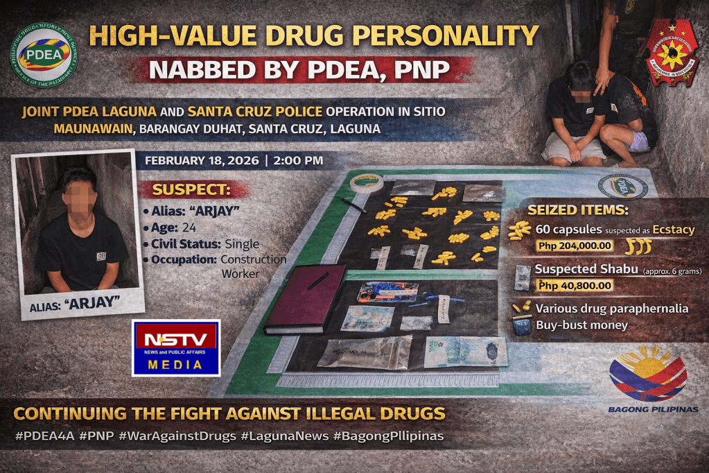 HIGH-VALUE DRUG PERSONALITY NABBED BY PDEA,&nbsp;PNP