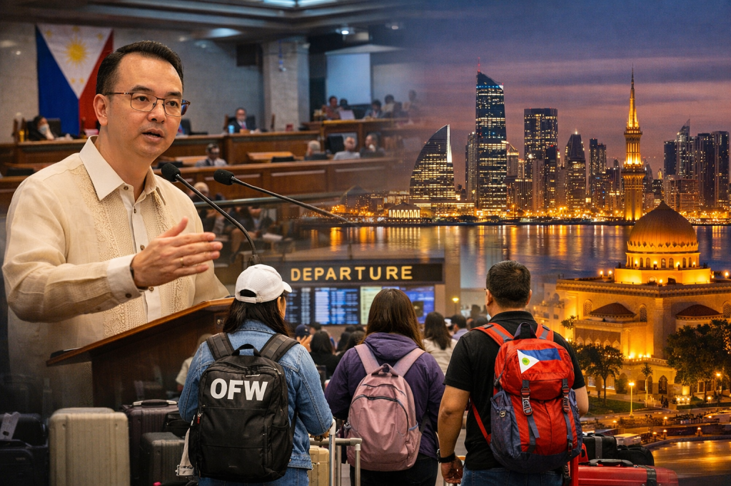 Cayetano pushes balanced approach in Senate resolution to protect OFWs in the Middle&nbsp;East