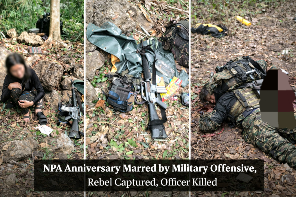 NPA Anniversary Marred by Military Offensive, Rebel Captured, Officer Killed