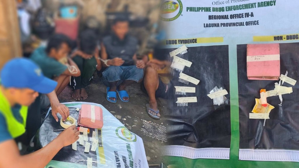 FOUR NABBED AS PDEA AND PNP DISMANTLE&nbsp; DRUG DEN IN CALAMBA&nbsp;CITY