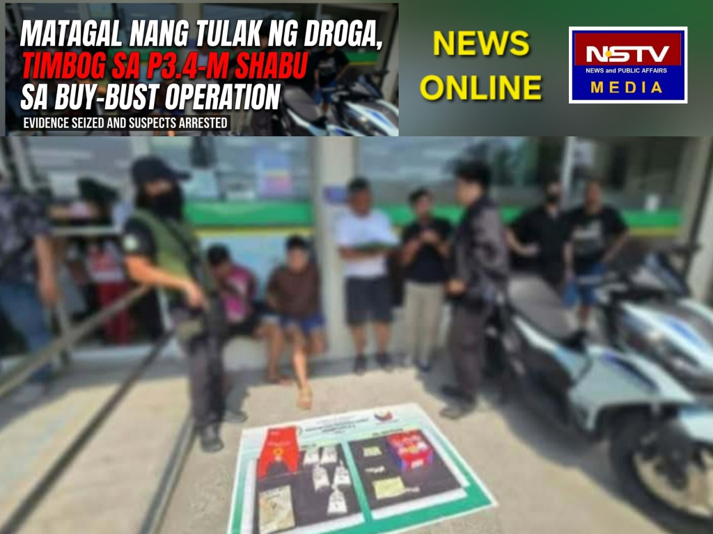 MATAGAL NANG TULAK NG DROGA, TIMBOG SA P3.4-M SHABU SA BUY-BUST&nbsp;OPERATION