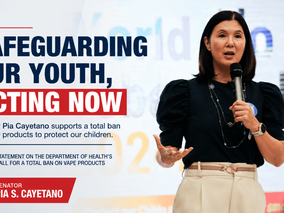 Senator Pia Cayetano Backs Stronger Anti-Vape Measures Amid Rising Youth&nbsp;Addiction