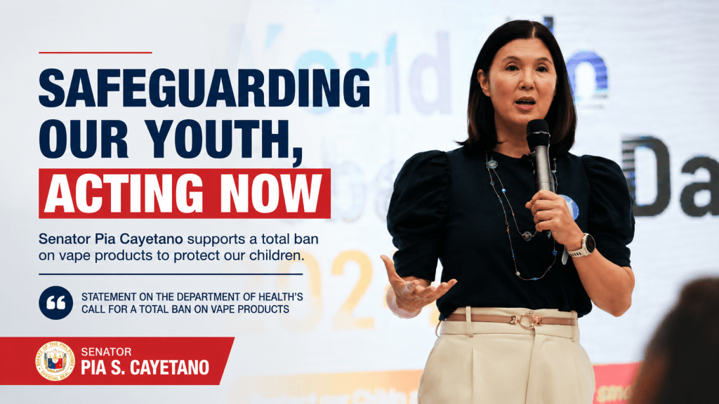 Senator Pia Cayetano Backs Stronger Anti-Vape Measures Amid Rising Youth&nbsp;Addiction