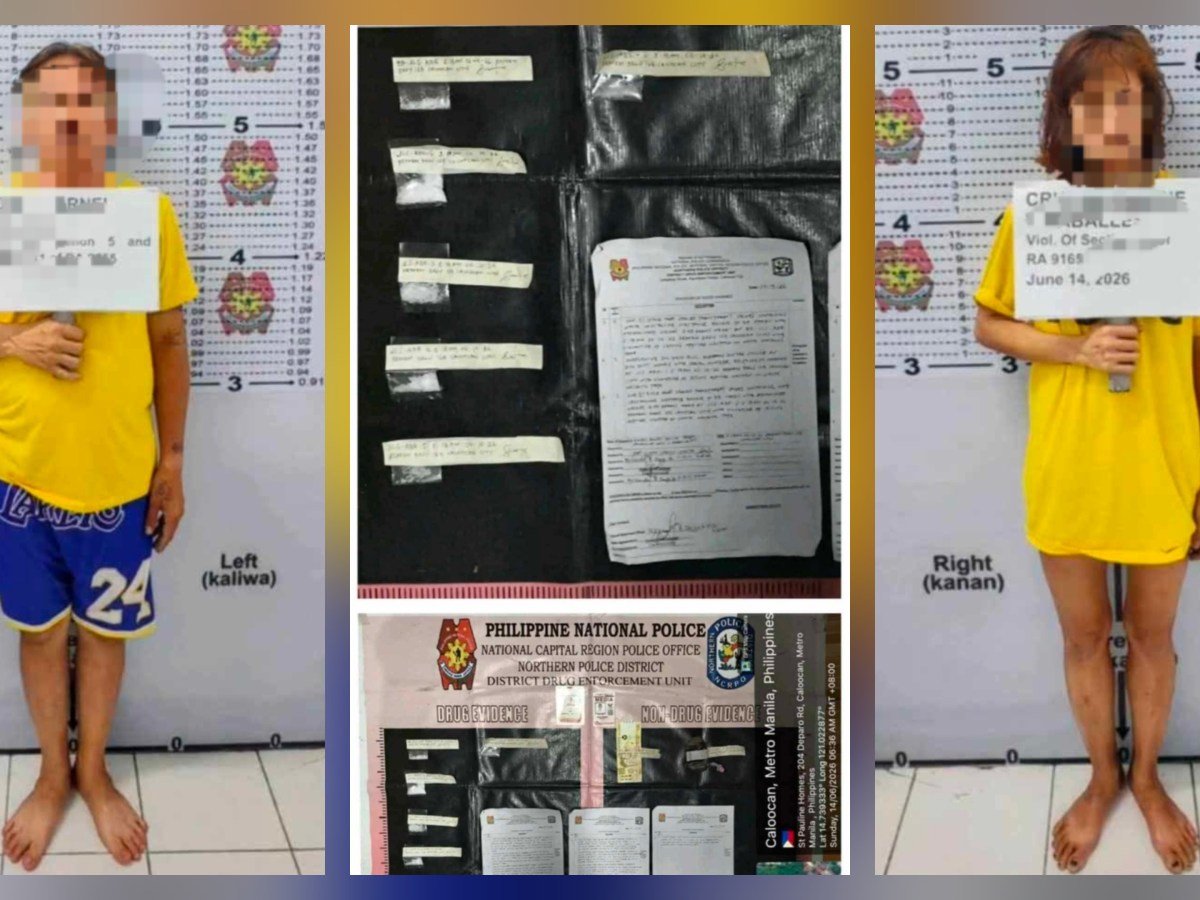 Dalawang Tulak Timbog sa Buy-Bust Operation sa Caloocan; Higit P64K Halaga ng Shabu&nbsp;Nasamsam