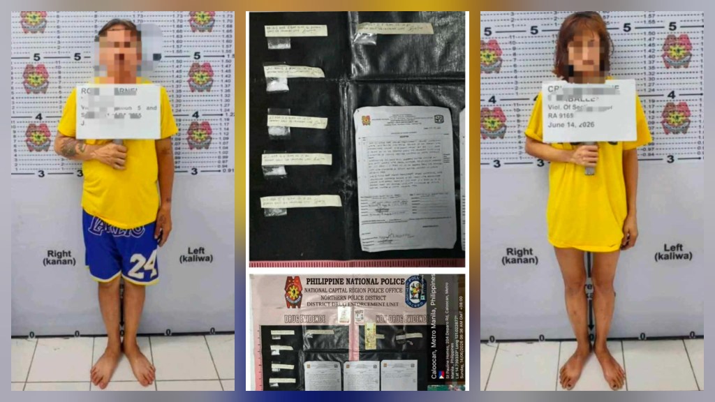 Dalawang Tulak Timbog sa Buy-Bust Operation sa Caloocan; Higit P64K Halaga ng Shabu Nasamsam