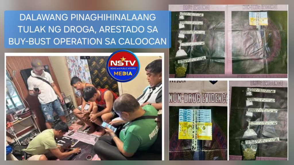 DALAWANG PINAGHIHINALAANG TULAK NG DROGA, ARESTADO SA BUY-BUST OPERATION SA CALOOCAN