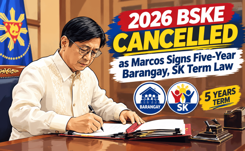 2026 BSKE Cancelled as Marcos Signs Five-Year Barangay, SK Term Law